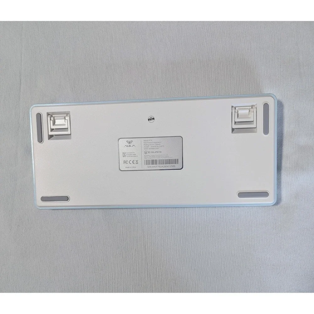AULA F75 Wireless Mechanical Keyboard Ice Blue Gray Wood Switch V3 Gasket 75%
